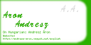 aron andresz business card